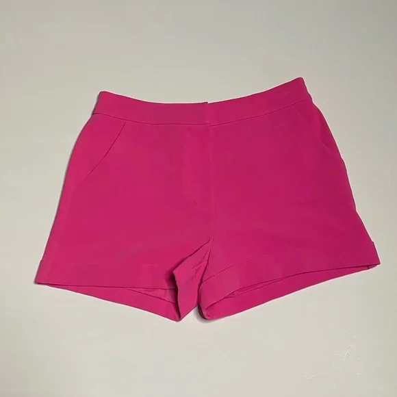CINQ A SEPT. Crepe Elaine Short in Neon Pink. Size 0. - Picture 2 of 6